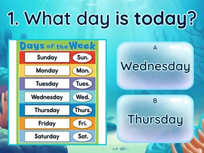 (W) What is yesterday, today, tomorrow...? 