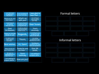 Writing Matura Exam B1 Formal_informal