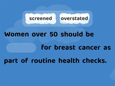Arrange words into sentences: