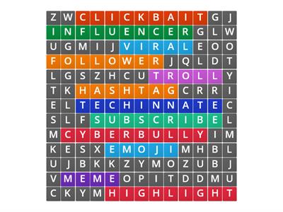 Social media wordsearch