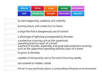 FIRE VOCABULARY