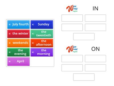 Prepositions of time