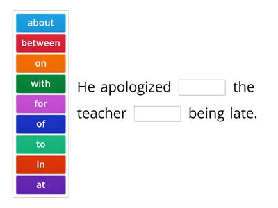 NEF Intermediate 3rd edition Dependent prepositions extra activity