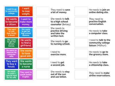 I want to...so I need to...