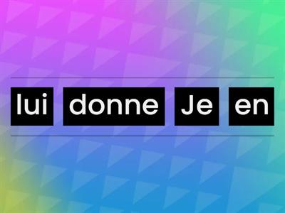 Double object pronouns unscramble