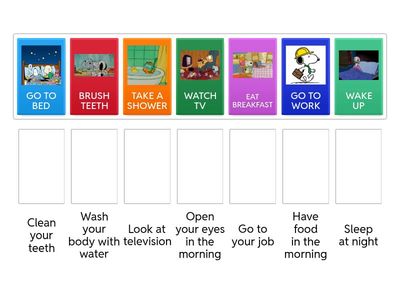 Daily Routines -  Match the Words