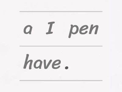 Put the words in the correct order.