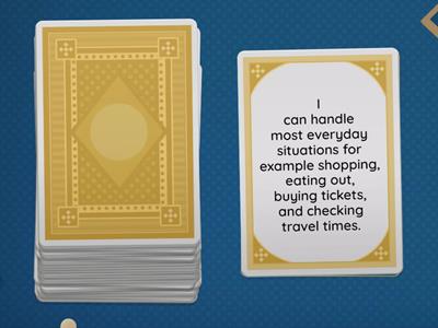 Can Do statements B4 - Speaking