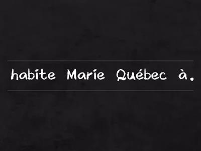 "Comment y aller?" Mots les mots en ordre.