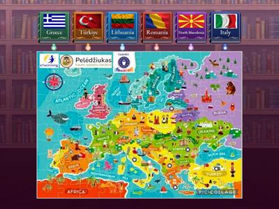 Code4EU Map with Country Flags. eTwinning