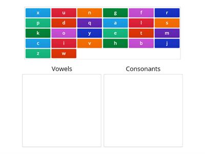 Vowels and Consonants 