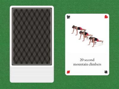 EXERCISE card game
