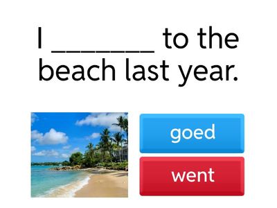 Simple past - regular and irregular verbs