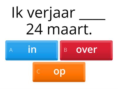 DEEL 5 Preposities tijd