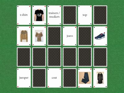 clothes vocabulary A1