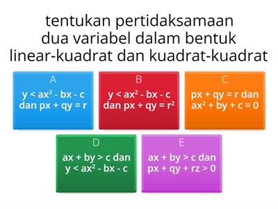 games pertidaksamaan dua variabel