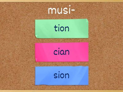 -tion, -sion, -cian