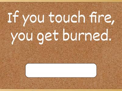 first or zero conditional 