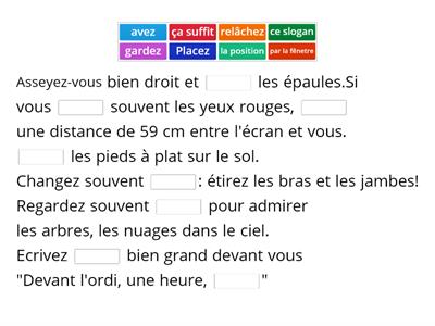 Les bonnes habitudes devant l'ordi