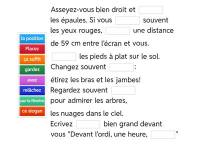 Les bonnes habitudes devant l'ordi