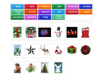  Christmas vocab matching game 