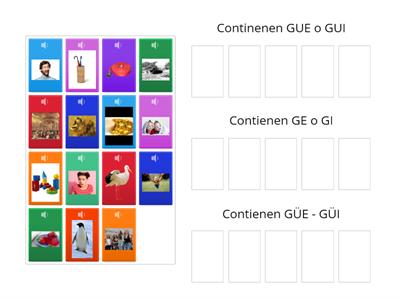 Palabras con.... ¿GUE - GUI, GÜE - GÜI, GE - GI?