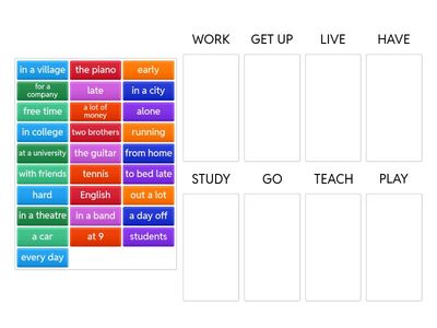 Speakout A2 (3rd) Unit 1B Common Verb Phrases