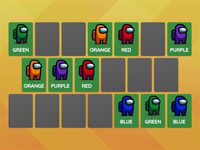 1 Colours memory game