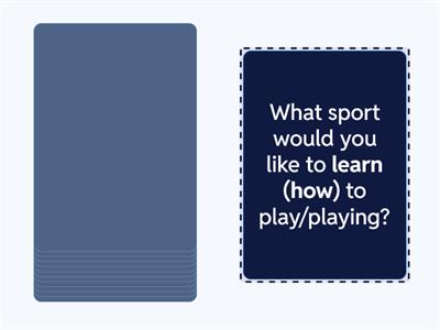  Gerund/Infinitive Conversation Cards