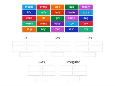  Plural nouns