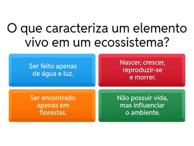 Os componentes de um ecossistema. pag 12