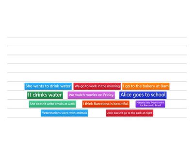 Verbs - Present simple