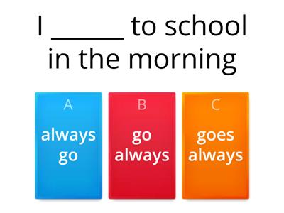 Present Simple - adverbs of frequency