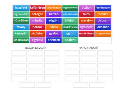 RAGOS NÉVSZÓ vagy HATÁROZÓSZÓ?