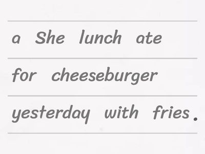 Simple Past Irregular Verbs Affirmative & Negative - Unscramble