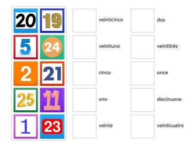 Los numeros 1-30 (Match Up)