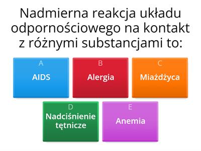 Zaburzenia funkcjonowania układu odpornościowego