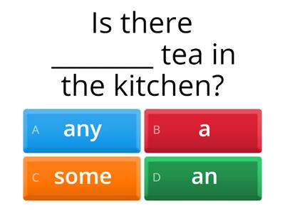 a, an, some, any quiz