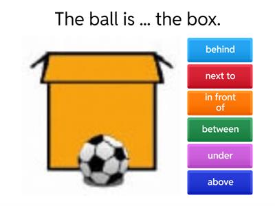Prepositions of place (in front of, behind, between, next to, above, under)