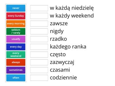 EC A1 Unit 6 - Present Simple - przysłówki częstotliwości 