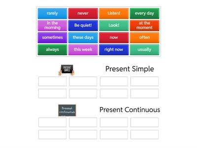 Signal Words. Present Simple vs Present Continuous