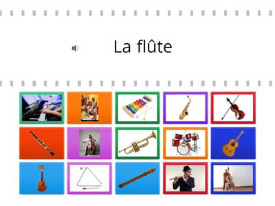 Les instruments de musique avec audio