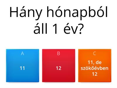 Hónapok, év kvíz