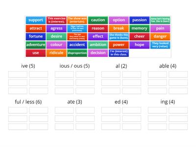 B1.5 - Adjective suffixes