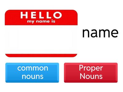 Common and proper nouns Quiz