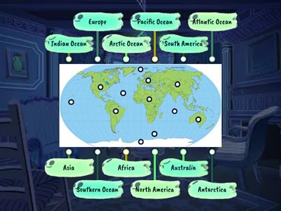 Continents and Oceans Practice