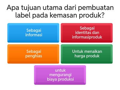 Kuis Pembuatan Label Kemasan