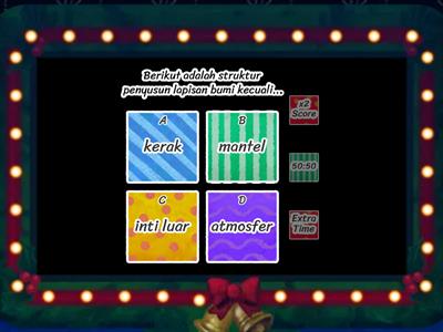 Quiz struktur bumi dan lempeng tektonik