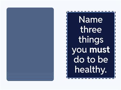 Must / Mustn't Writing and Speaking Cards