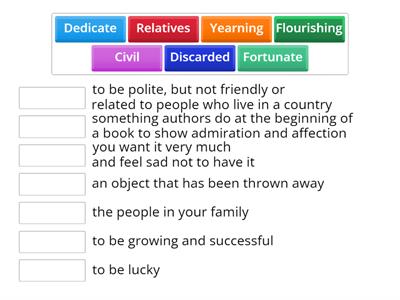 Grade 5 Module 8 Week 1 Vocabulary